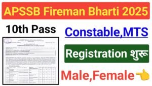 APSSB CSLE Online Form 2025