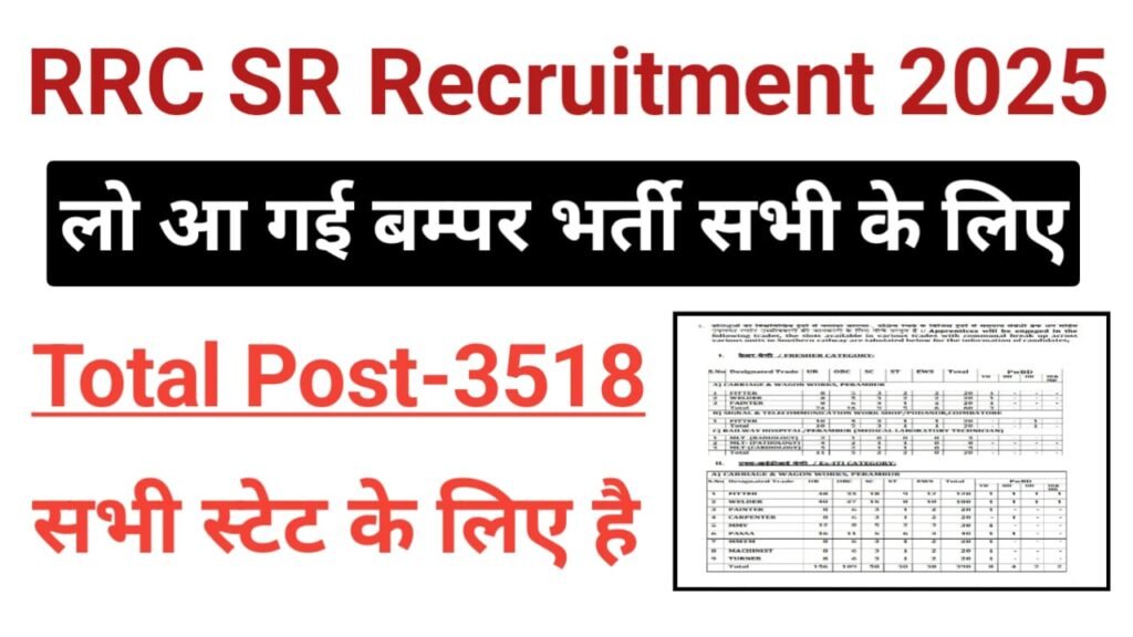 RRC SR Apprentices Recruitment 2025