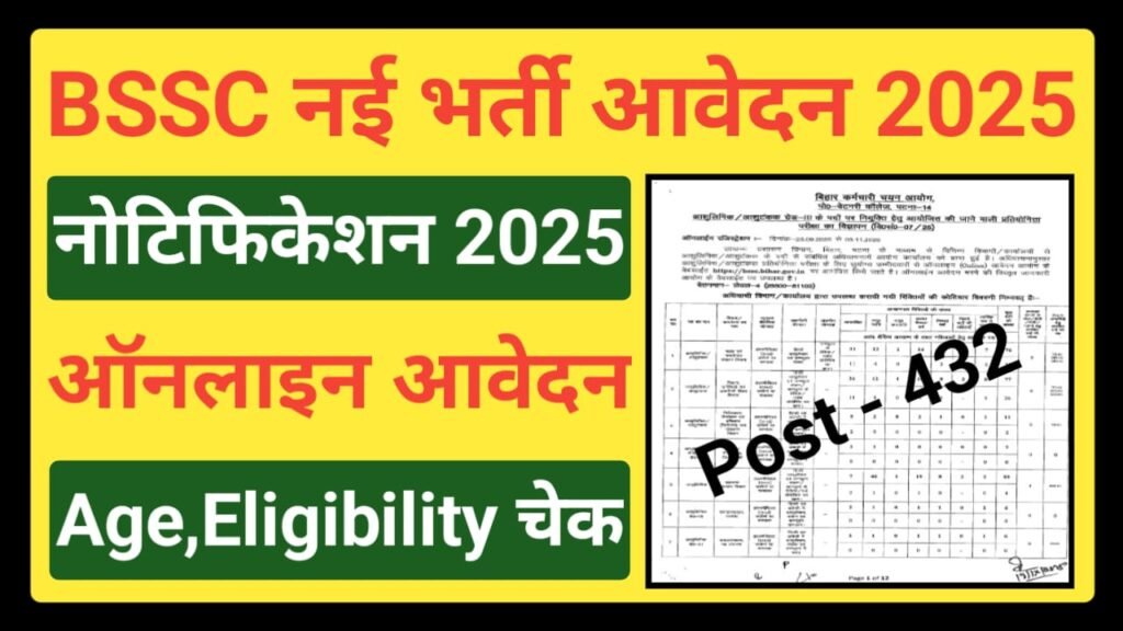 BSSC Stenographer Recruitment 2025