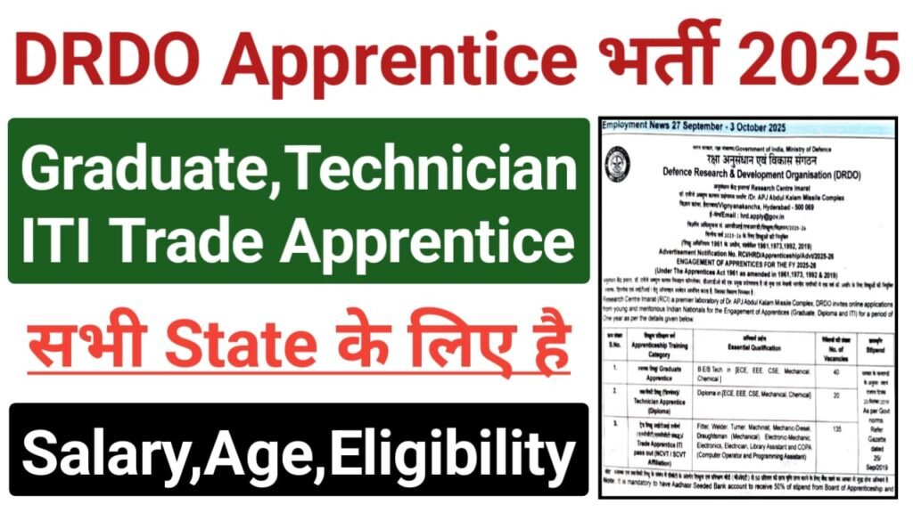 DRDO Apprentice Recruitment 2025