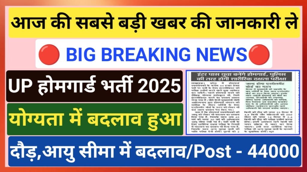 UP Police Home Guard Recruitment 2025