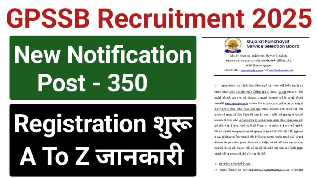 GPSSB Additional Assistant Engineer Bharti 2025