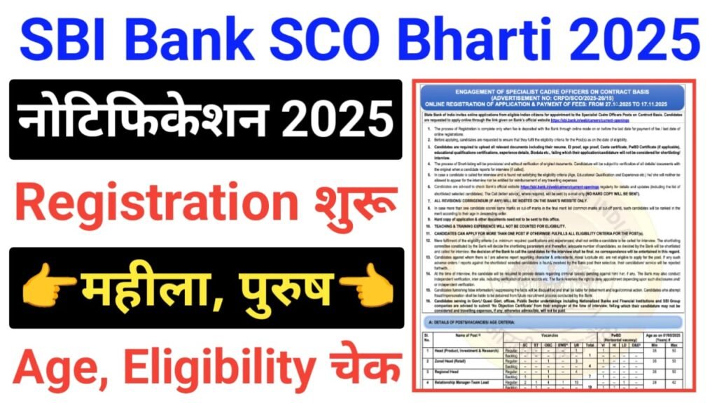 State Bank Of India SCO Recruitment 2025