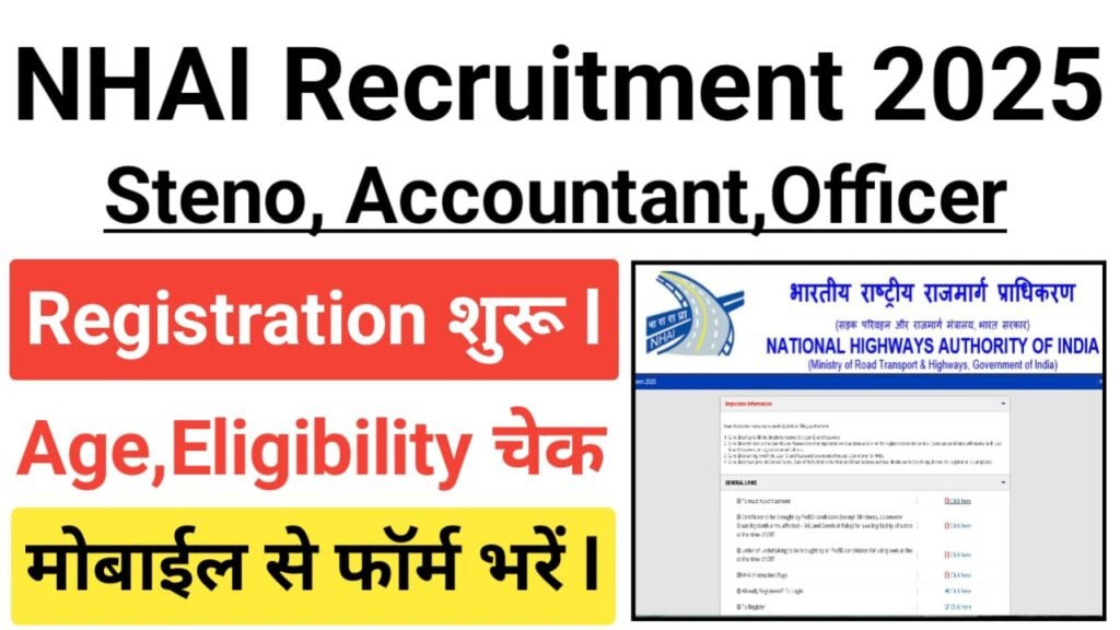 NHAI Various Post Recruitment 2025