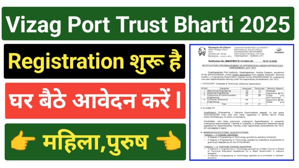 Vizag Port Trust Apprentice Recruitment 2025