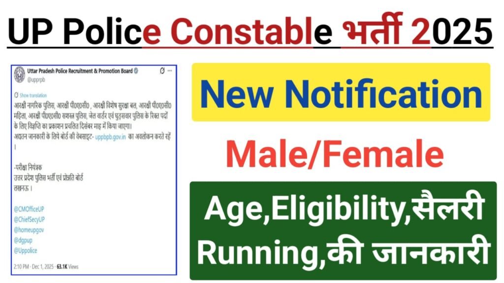 UP Police Constable Vacancy 2025