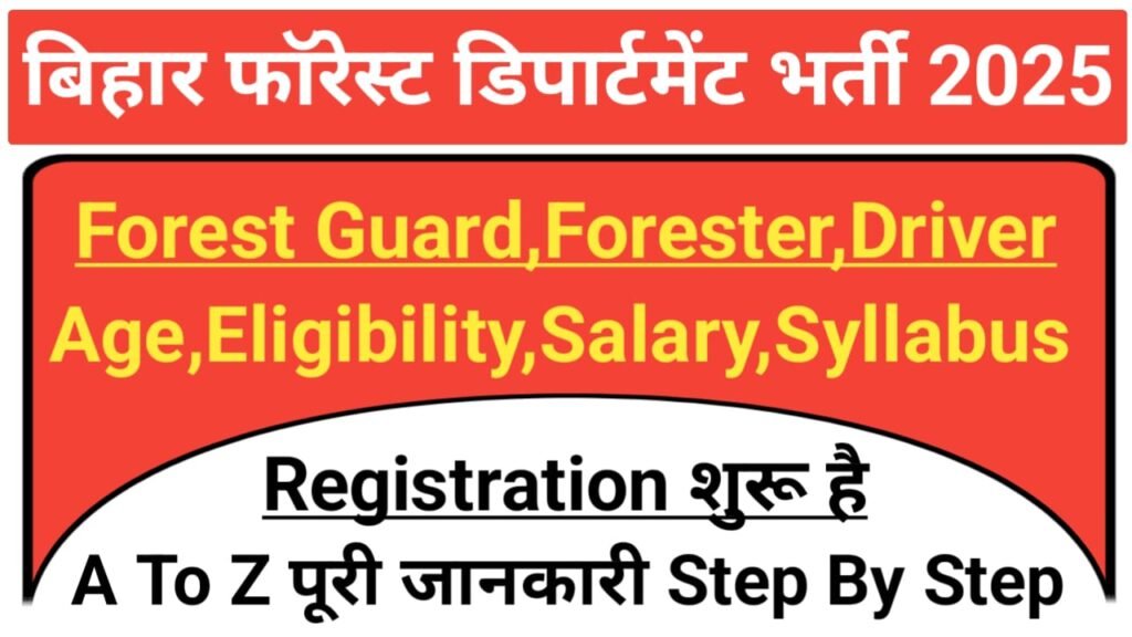 Bihar Forest Department Recruitment 2025