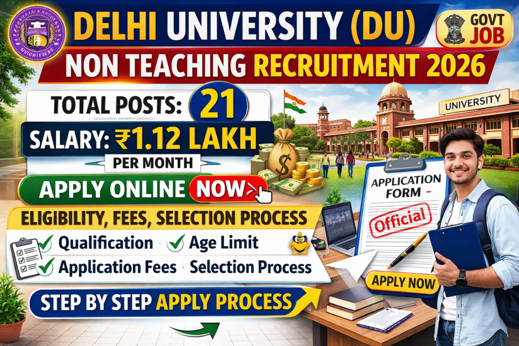Delhi IHE DU Non Teaching Recruitment 2026