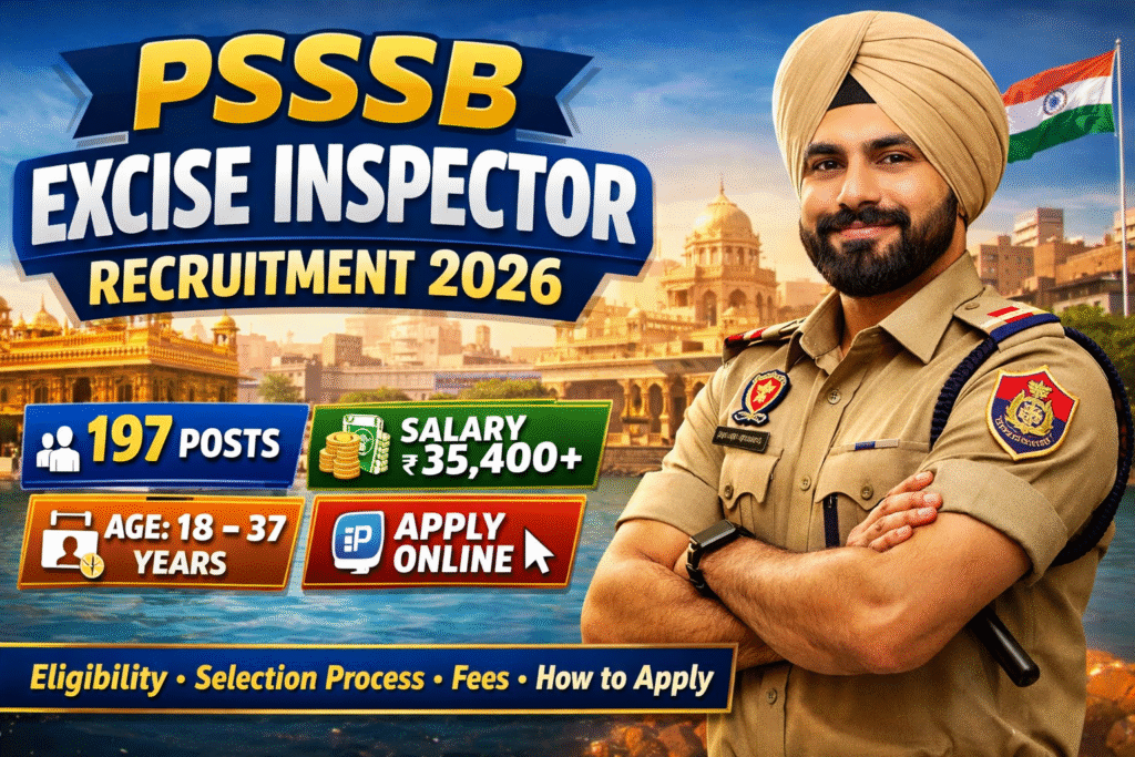 PSSSB Excise Inspector Recruitment 2026
