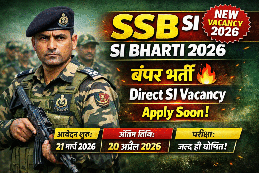 SSB Sub Inspector Recruitment 2026