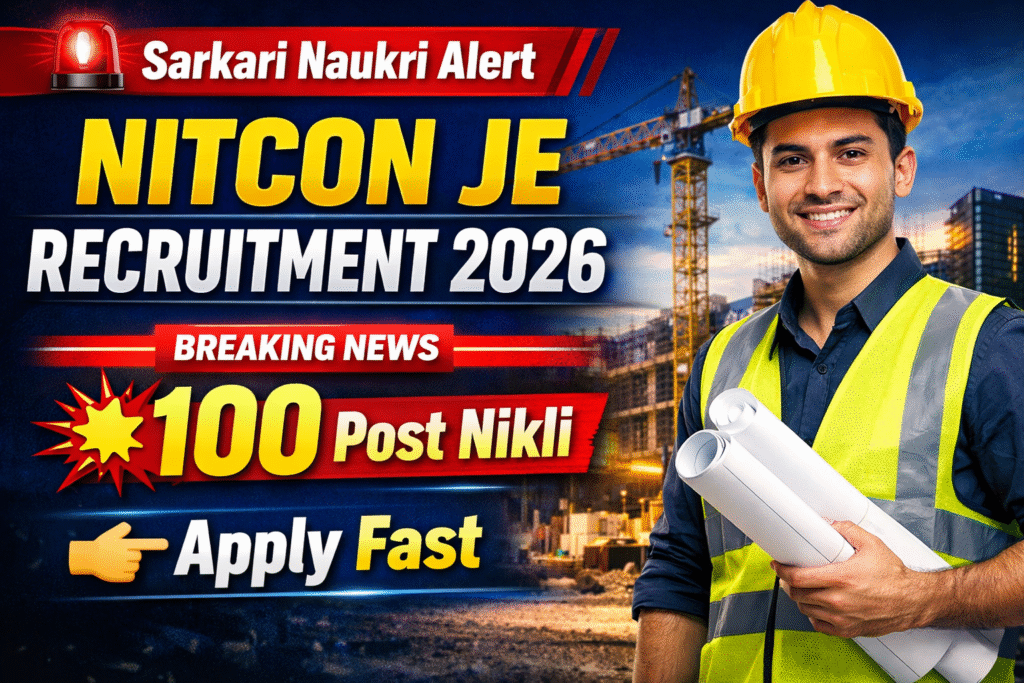 Delhi NITCON Junior Engineer Recruitment 2026