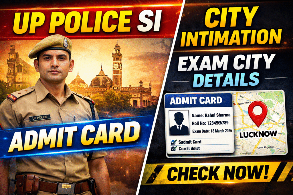 UP Police SI Admit Card 2026
