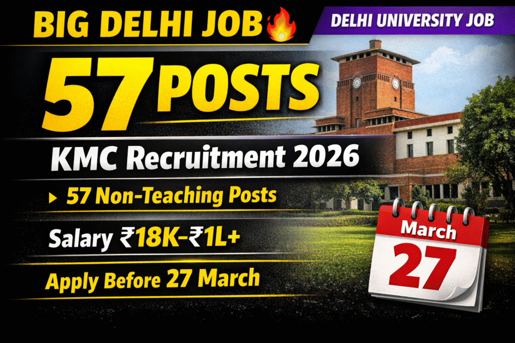 KMC Delhi Non-Teaching Recruitment 2026
