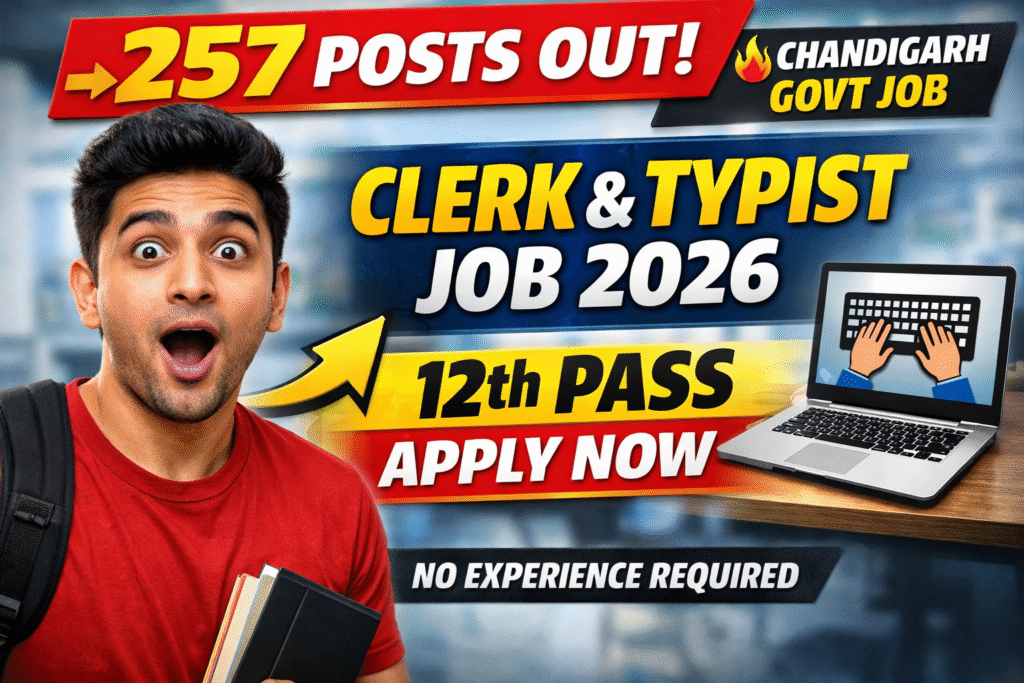 Chandigarh Administration Clerk and Typist Recruitment 2026