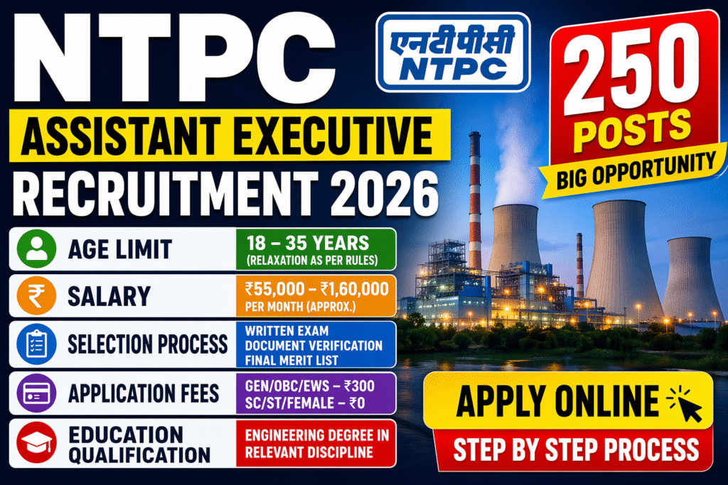NTPC Assistant Executive Recruitment 2026