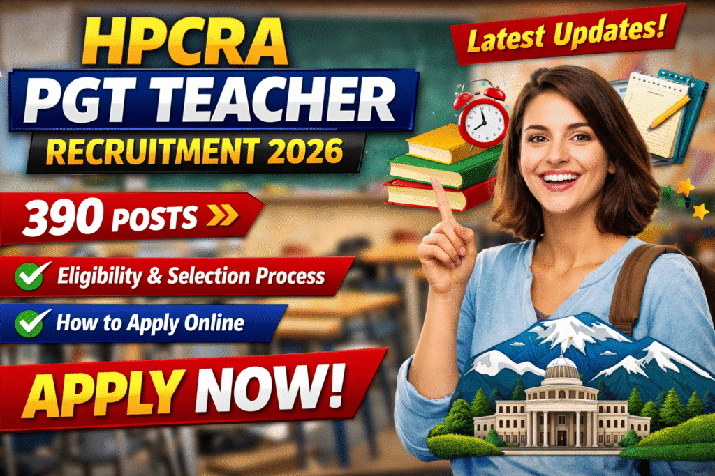 HPCRA PGT Teacher Recruitment 2026