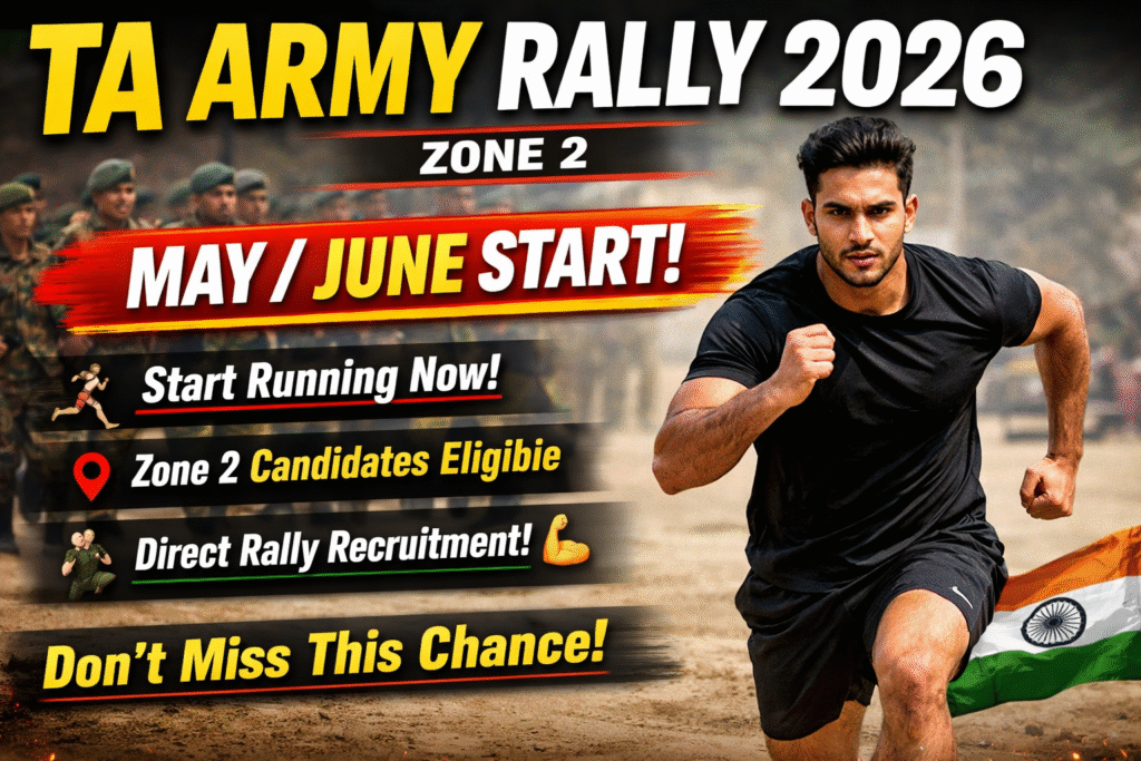 TA Army Zone 2 Rally Bharti 2026