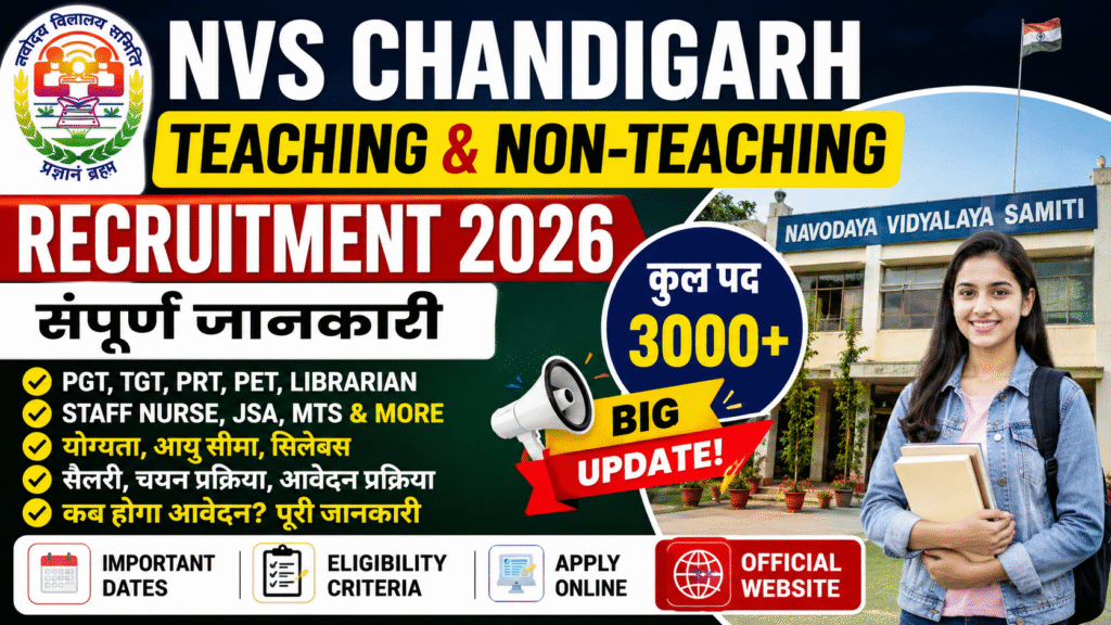 NVS Lucknow Teaching & Non Teaching Recruitment 2026