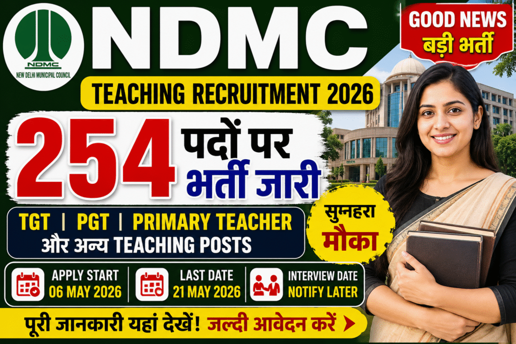 NDMC Teaching Recruitment 2026