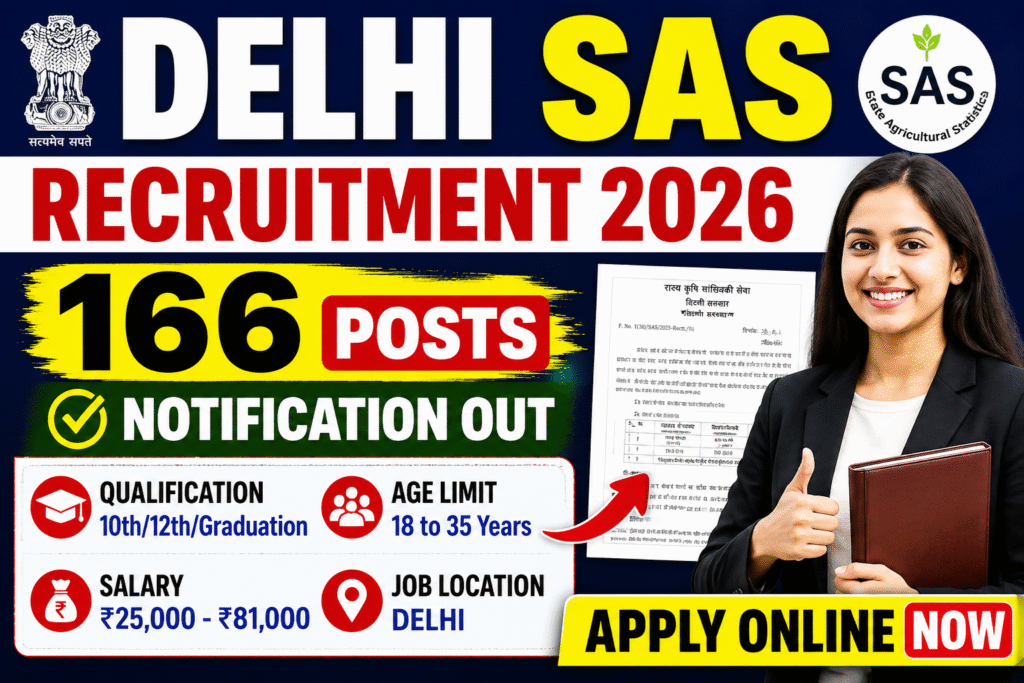 Delhi SAS Recruitment 2026
