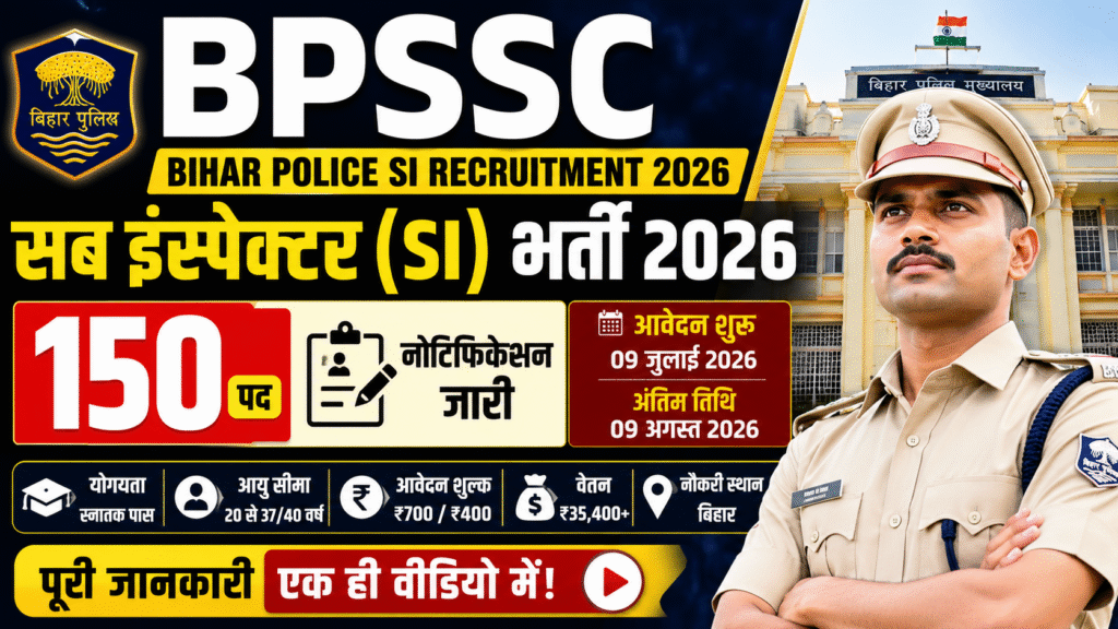 BPSSC Bihar Police SI Recruitment 2026