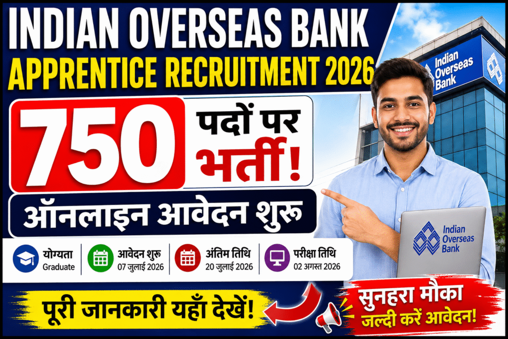 Indian Overseas Bank Apprentice Recruitment 2026